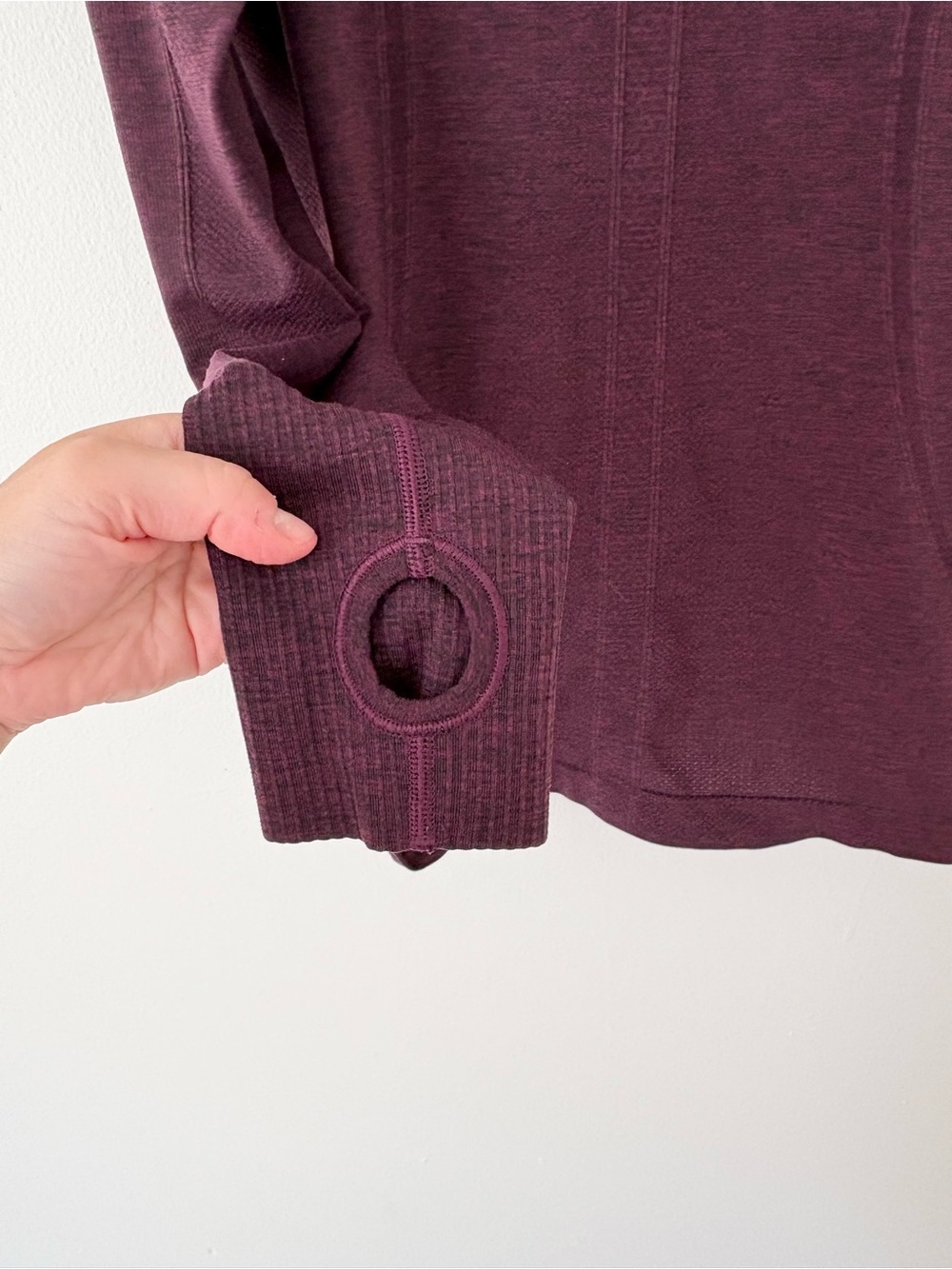 Lululemon Heathered Dashing Purple Swiftly Tech Long Sleeve Crew Size 12 - Picture 11 of 11